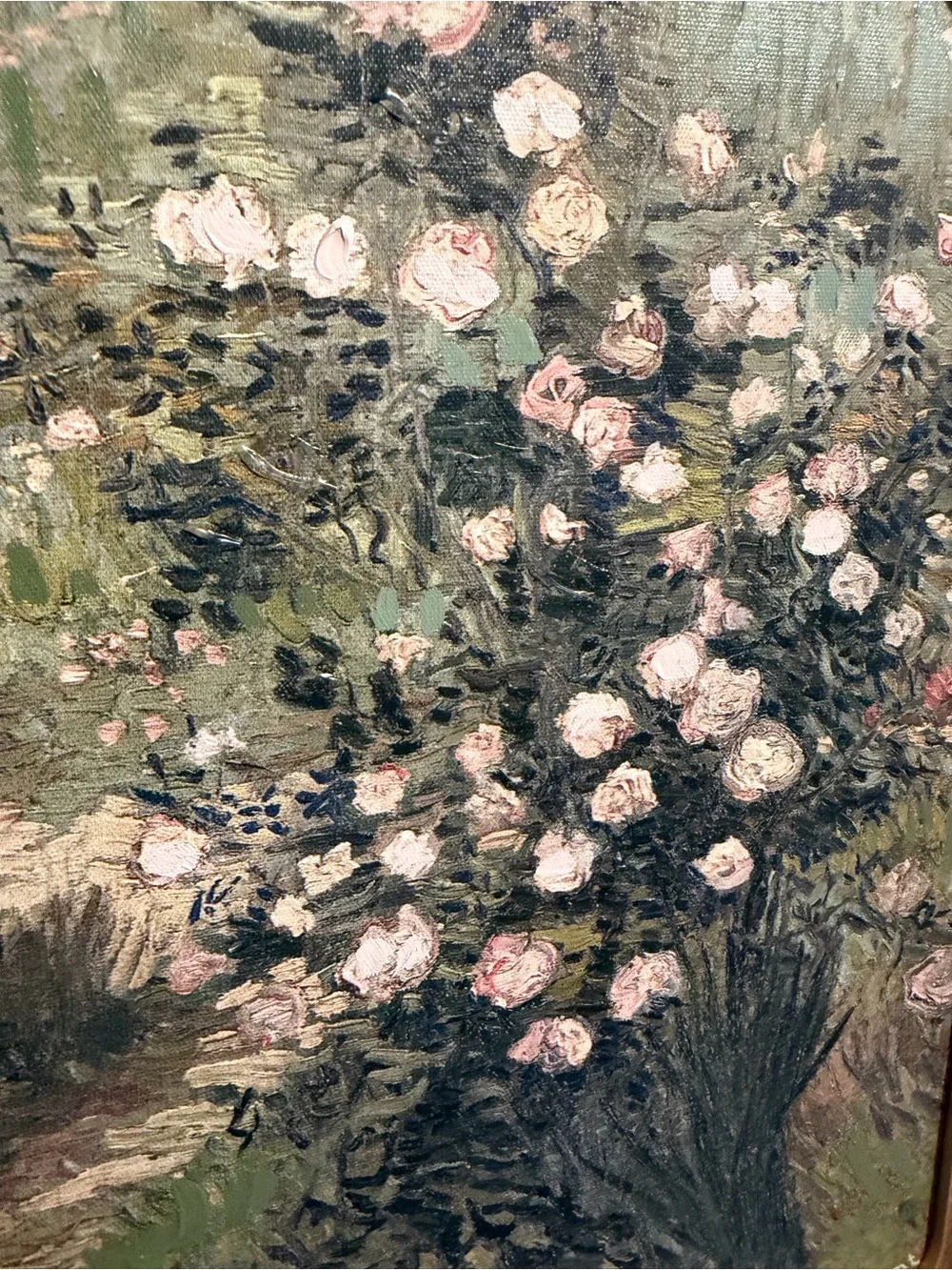 11x14 Roses by Vincent Van Gogh gold arched vintage inspired art work